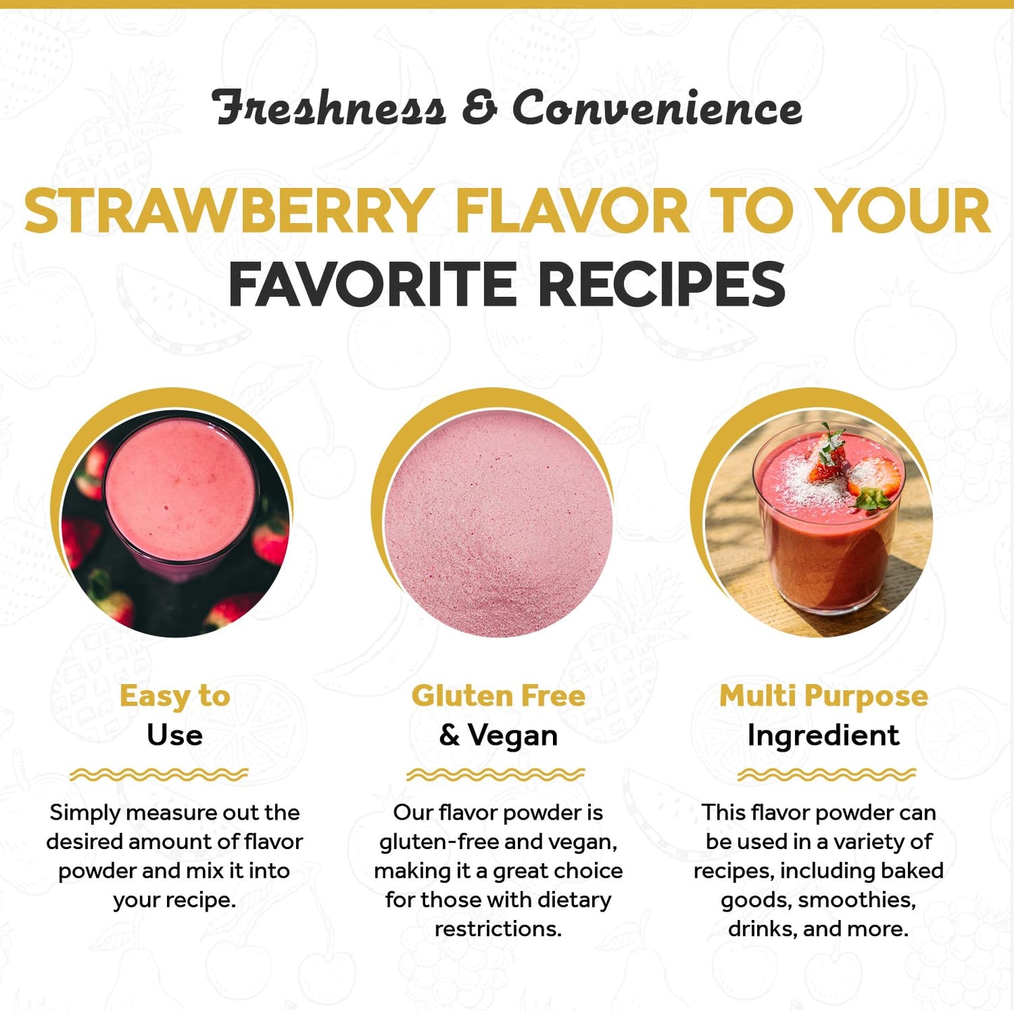 Fanale Strawberry Bubble Tea Flavoring Powder | 2.2 Pounds (Pack of 20) | Ideal for Baking, Smoothies, Desserts, and Drinks