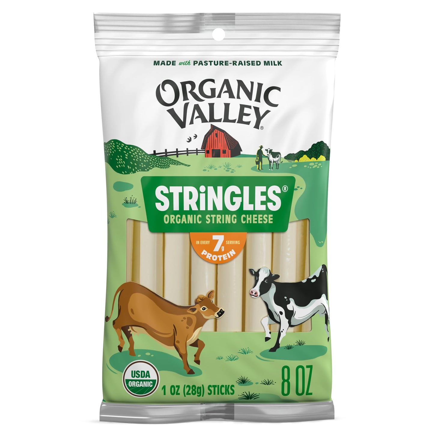 ORGANIC VALLEY Organic Mozzarella String Cheese, 8 OZ