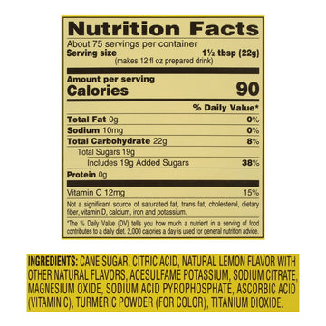 4C Powdered Drink Mix Cannisters, Lemonade 3 Pack, 28 Quarts, Family Sized Cannister, Thirst Quenching & Refreshing Flavors
