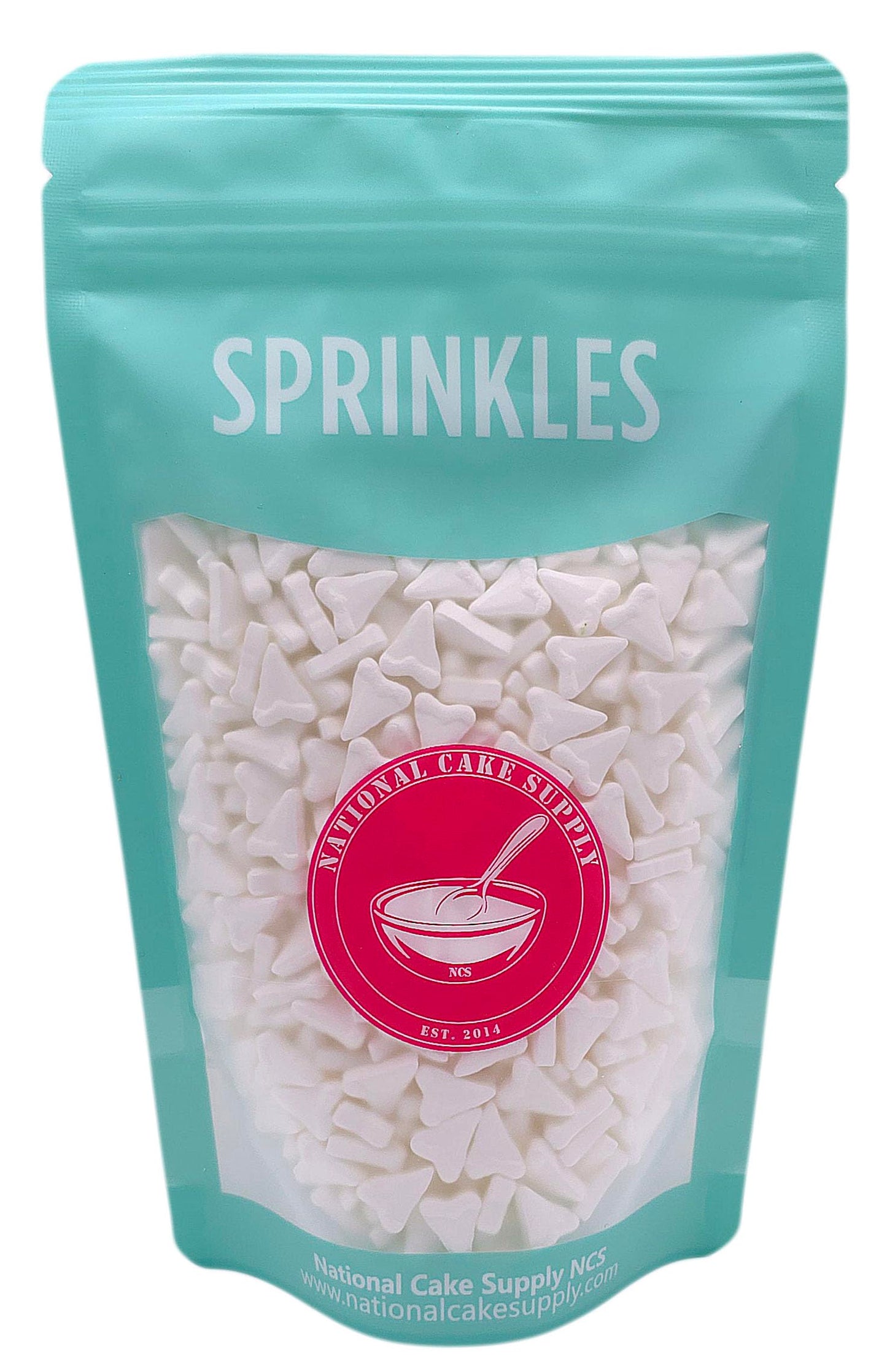 Ncs White Shark Teeth Edible Candy Sprinkles, 8 Ounces