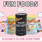 Flossies Famous Cotton Candy Blue and Pink Party Flavors, 2.4oz Bag (6-Pack)
