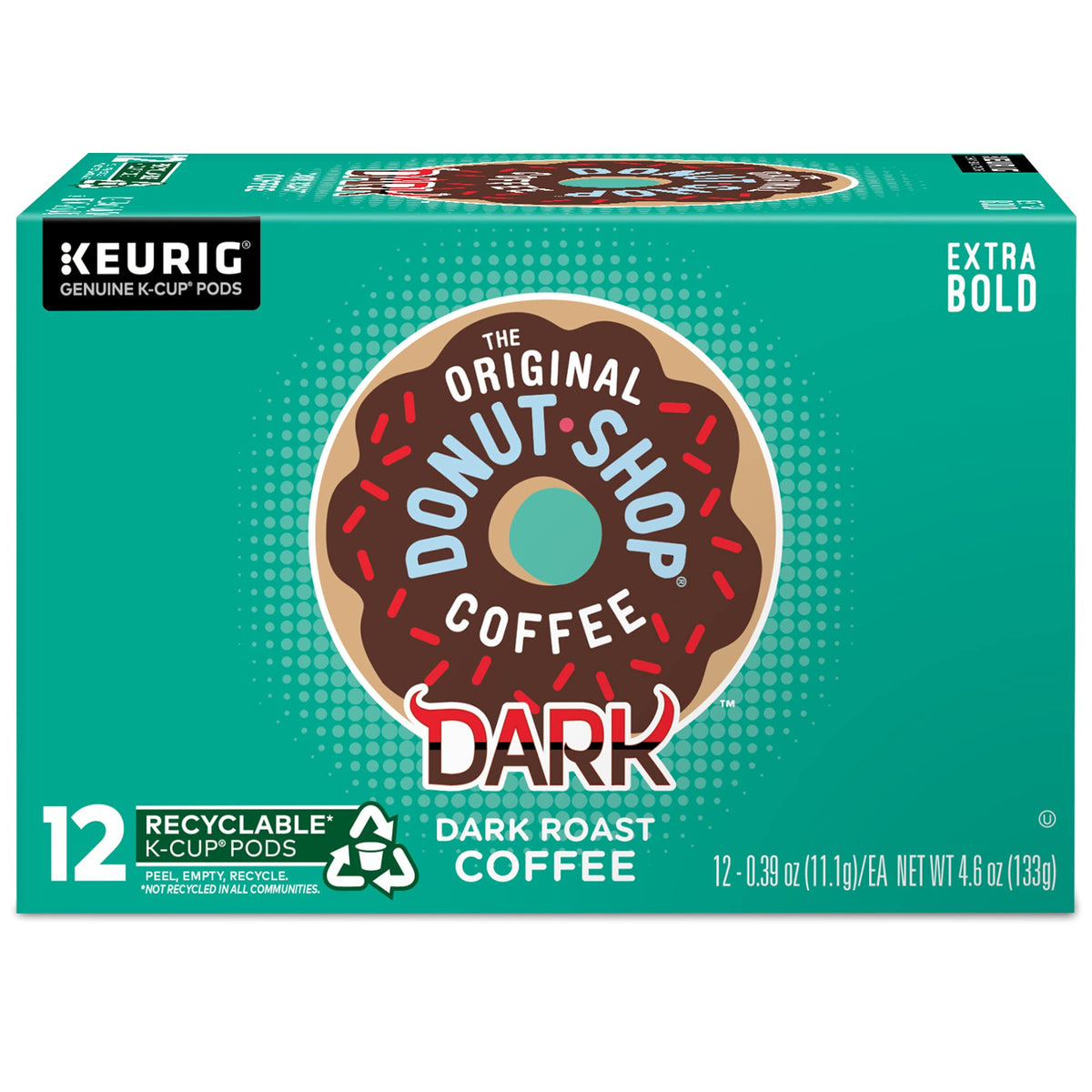 The Original Donut Shop Dark Roast Coffee, K-Cup, 12 ct