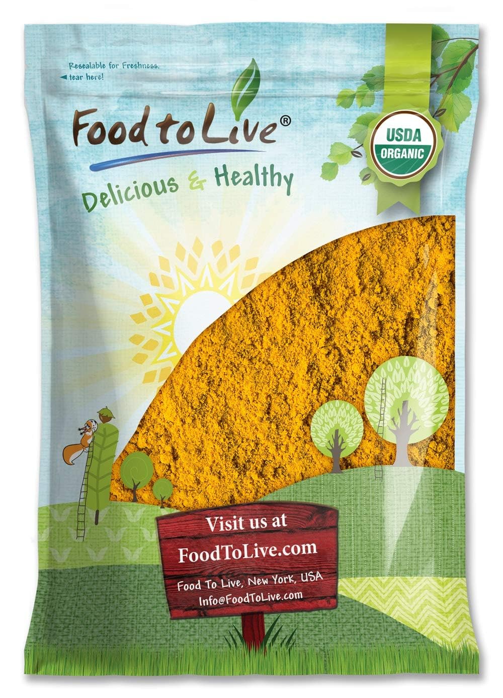 Organic Turmeric Powder, 9 Pounds - Non-GMO, Finely Ground Turmeric Root, Pure, Kosher, Vegan, Bulk. Fragrant Spice. Great for A