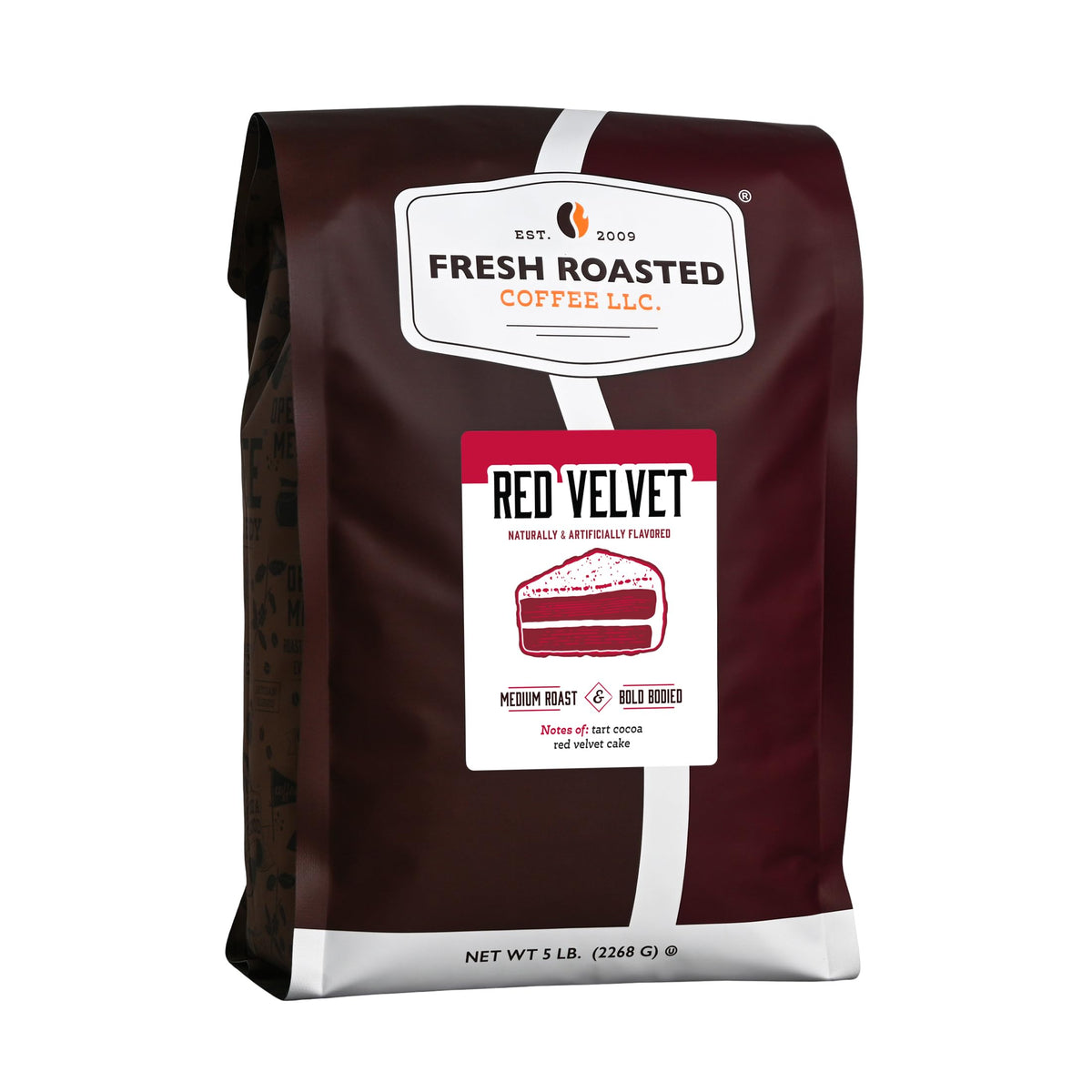 Fresh Roasted Coffee, Red Velvet Flavored Coffee,5 Lb, Medium Roast, Kosher, Whole Bean