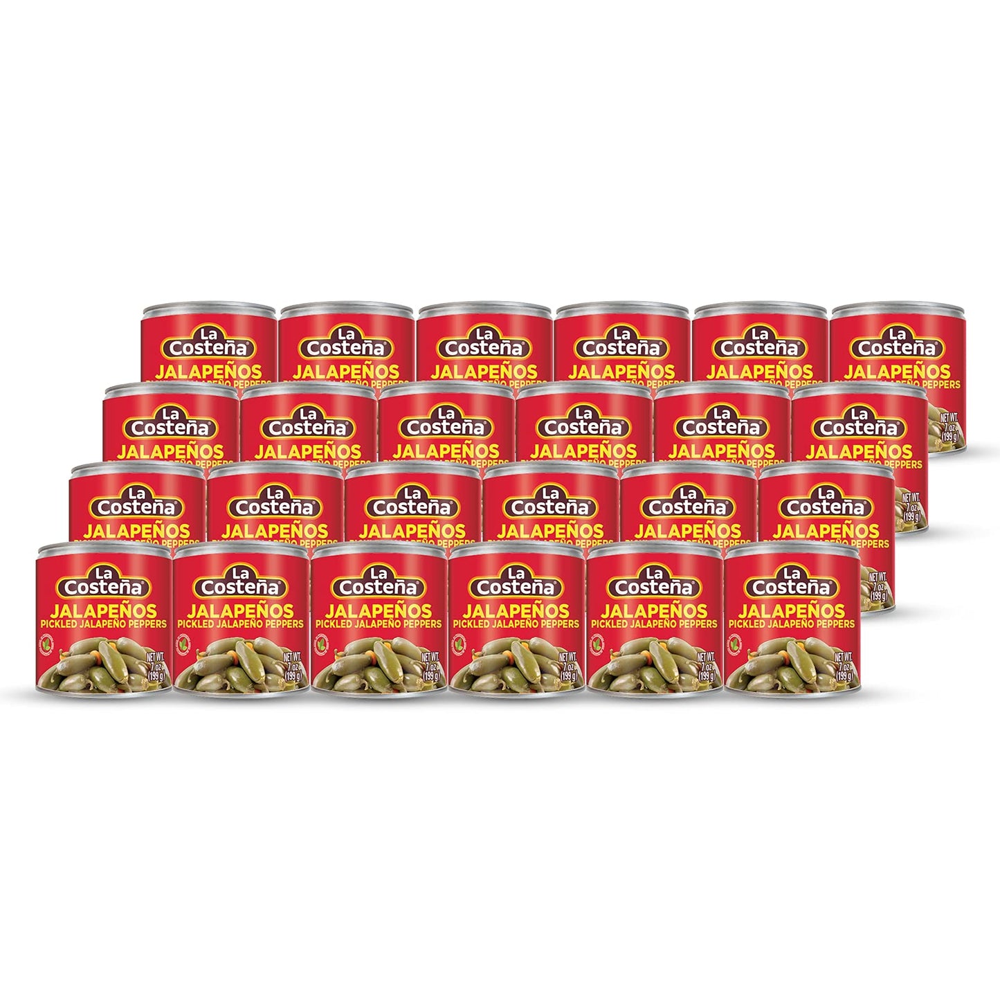 La Costeña Whole Pickled Jalapeño Peppers, 7 Ounce, Pack of 24