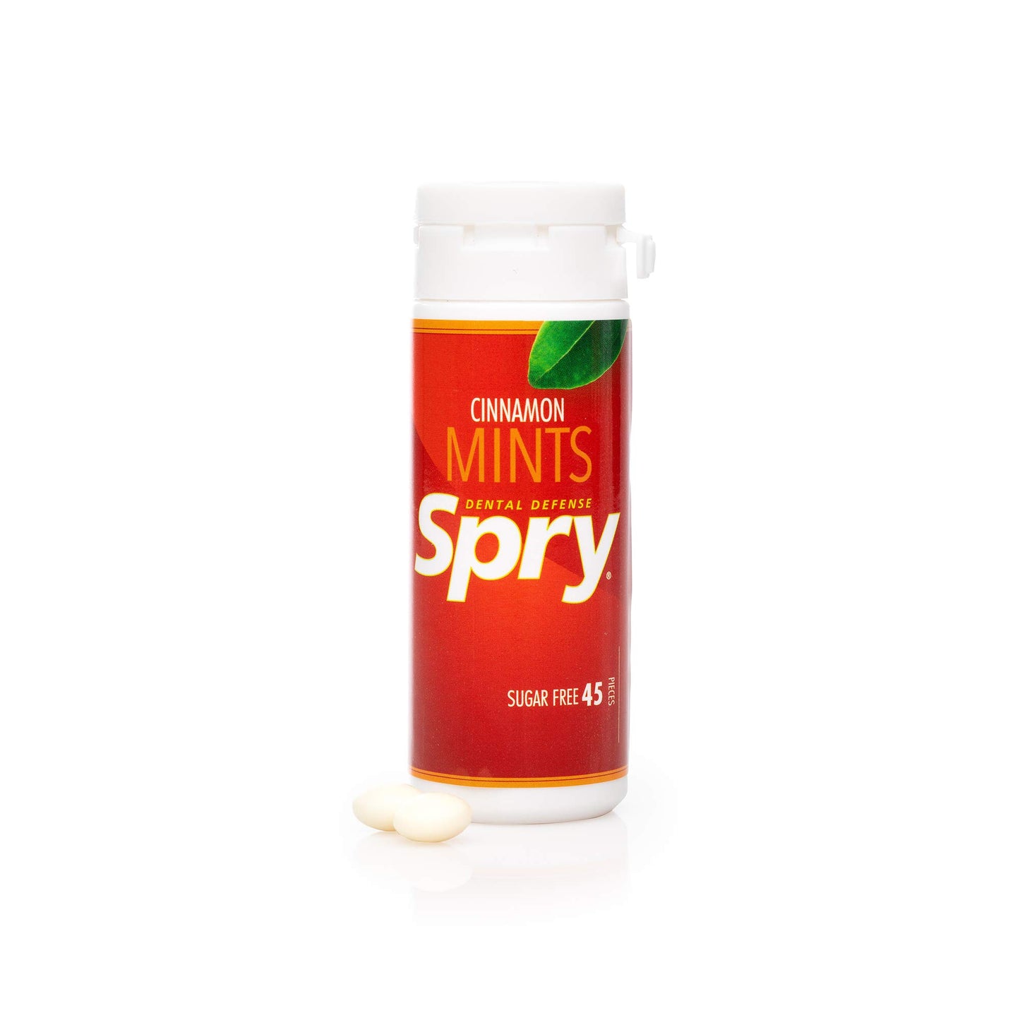 Spry Xylitol Mints, Cinnamon, 45 Count (6-Pack) - Breath Mints That Promote Oral Health, Increase Saliva Production, And Stop Ba