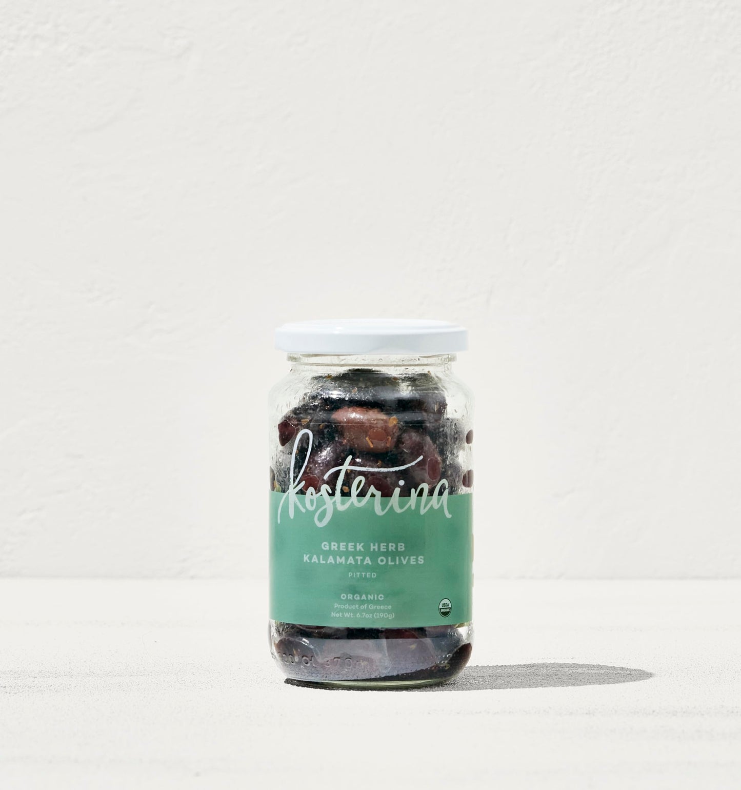 Kosterina - Organic Greek Herb Kalamata Olives, Pitted & Dry-packed - Great for Salads, Garnishing Cocktails and Snacking | 6.7o