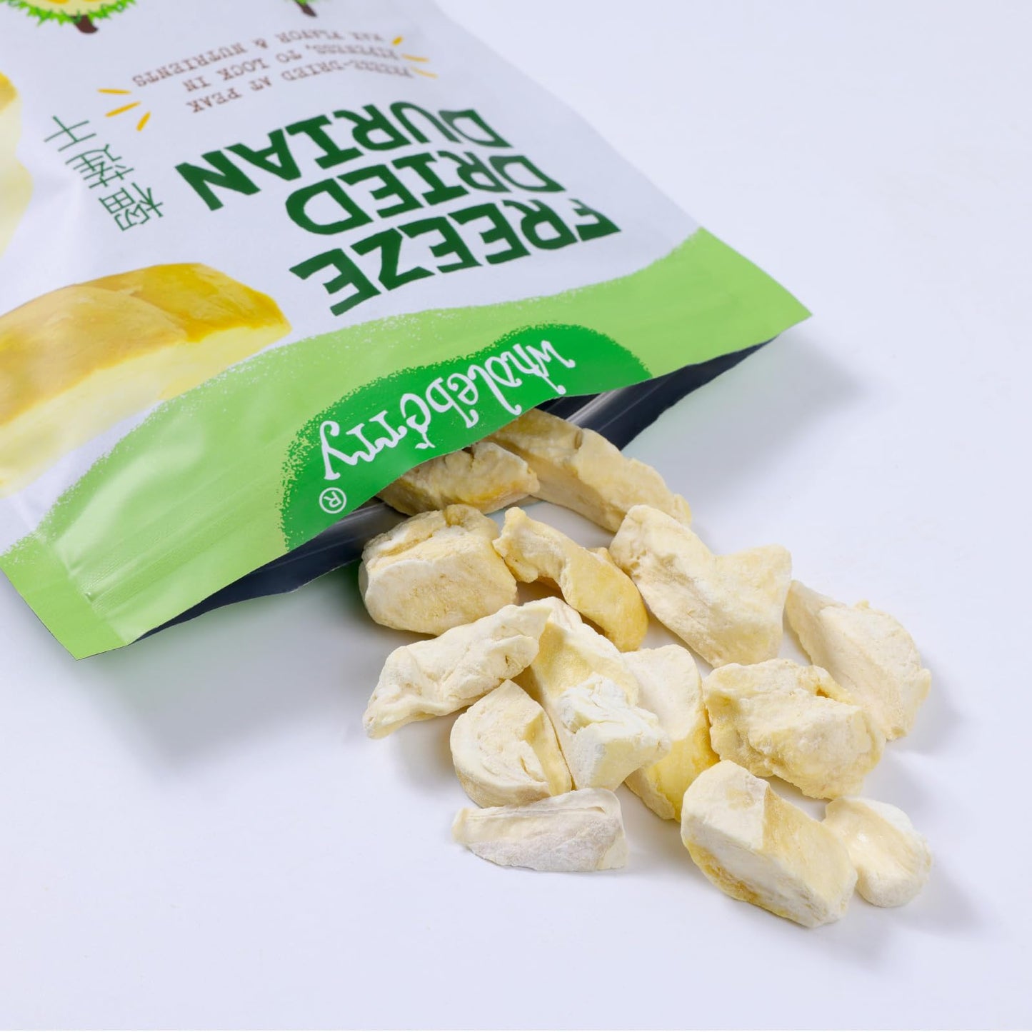 Wholeberry Freeze Dried Durian  Crispy Full Mouth Of Tropic Unsweetened Harvest From Most Mature In Thailand