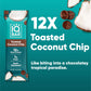 IQBAR Brain and Body Plant Protein Bars - Toasted Coconut Chip - 12-Count Low Carb - Gluten Free, High Fiber, Vegan Snacks - Low