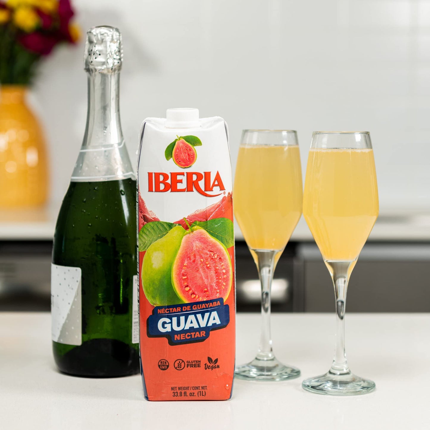 Iberia Guava Nectar Juice, 33.8 Fl Oz, Pack of 3, Guava Flavor