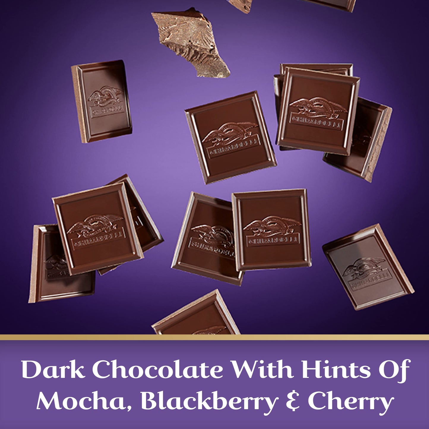 Ghirardelli Intense Dark Chocolate Squares, 72% Cacao Chocolate For Holiday Gifts And Stocking Stuffers, 4.1 Oz Bag (Pack Of 6)