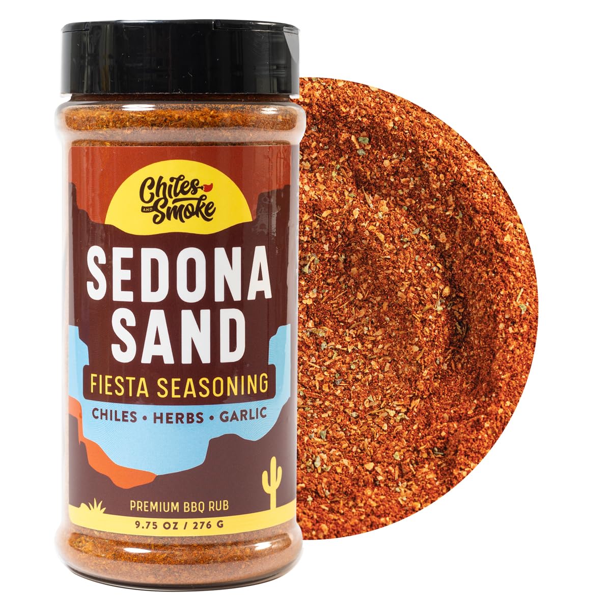 Chiles And Smoke - Sedona Sand Fiesta Seasoning For Chicken Thighs, Meats, Seafood & More, Medium Hot Taco Seasoning With Spices, Sugar-Free Cooking Grilling Gifts, No Dairy, Gluten & Msg, 276 G