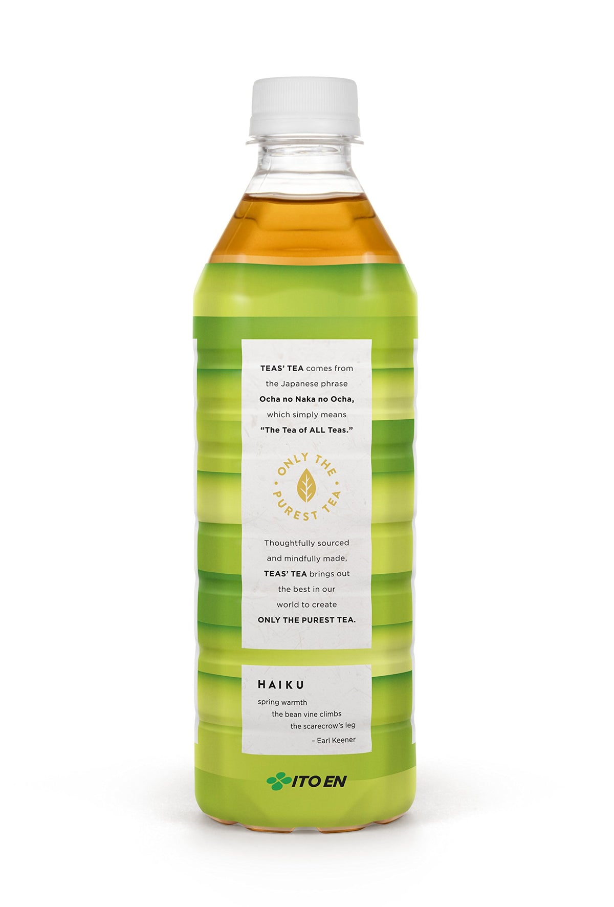 Teas' Tea Unsweetened Pure Green Tea, Organic, Sugar Free, 16.9 Fl Oz, Pack of 12