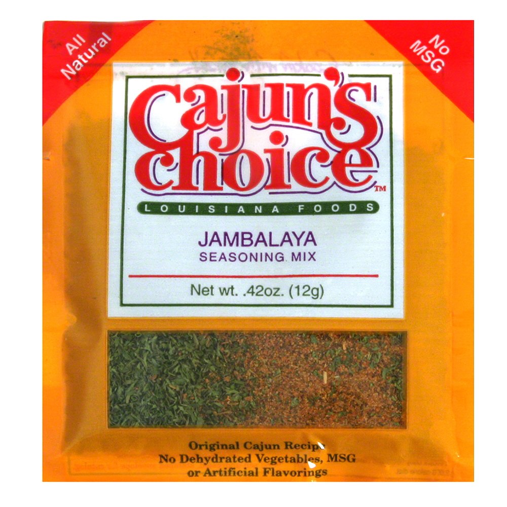Jambalaya Seasoning Mix 0.42 oz Cajun's Choice Louisiana Foods (Pack of 12)