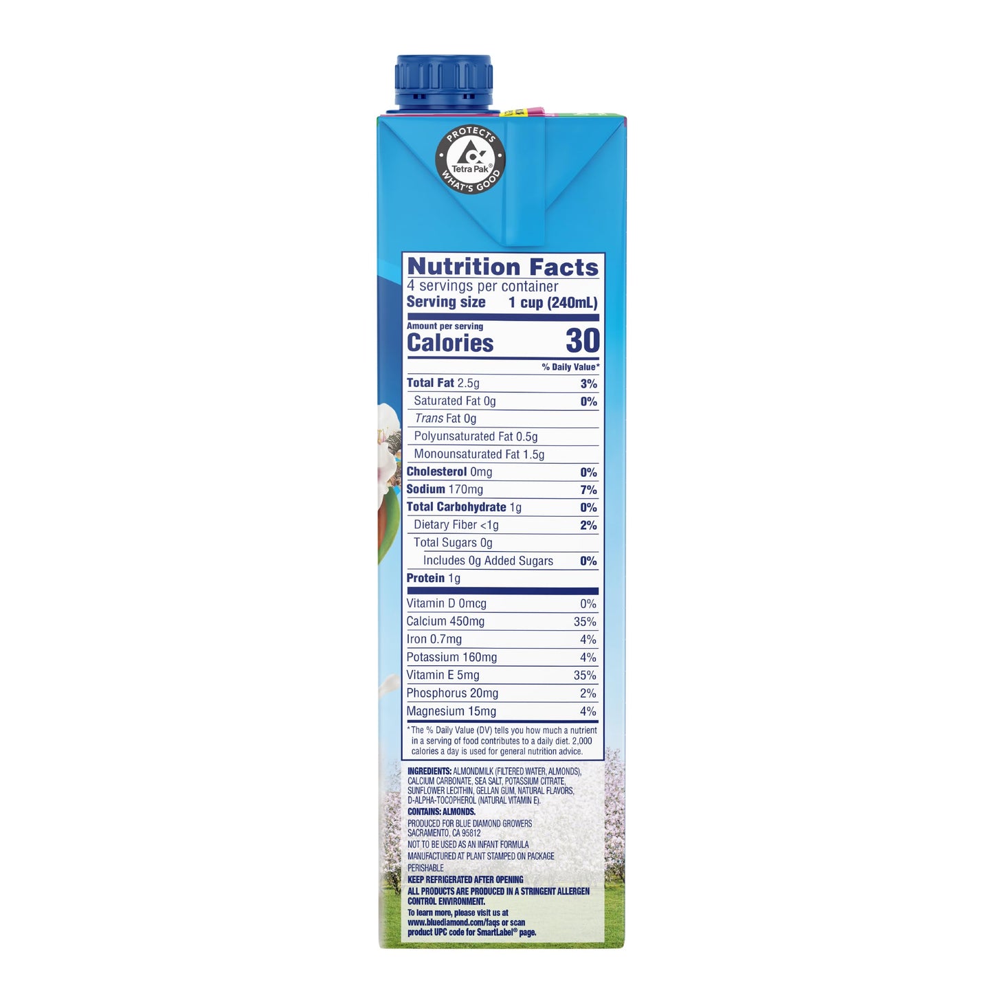 Almond Breeze Dairy Free Almondmilk, Unsweetened Original, 32 Ounce (Pack Of 12)