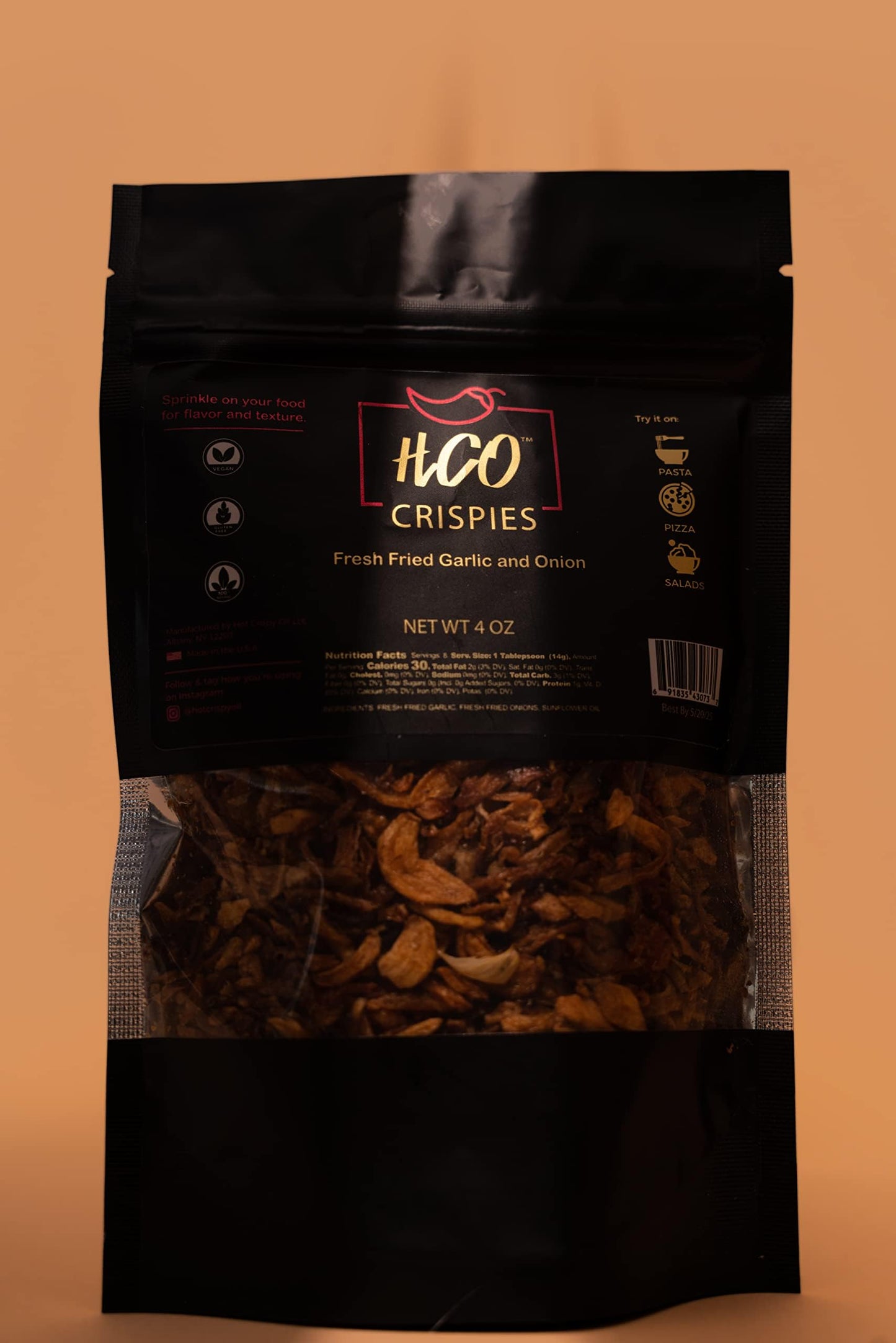 Hco Crispies - Fried Garlic And Onion Mix | Perfect For Baking, Seasoning & Topping | From The Makers Of Hot Crispy Oil