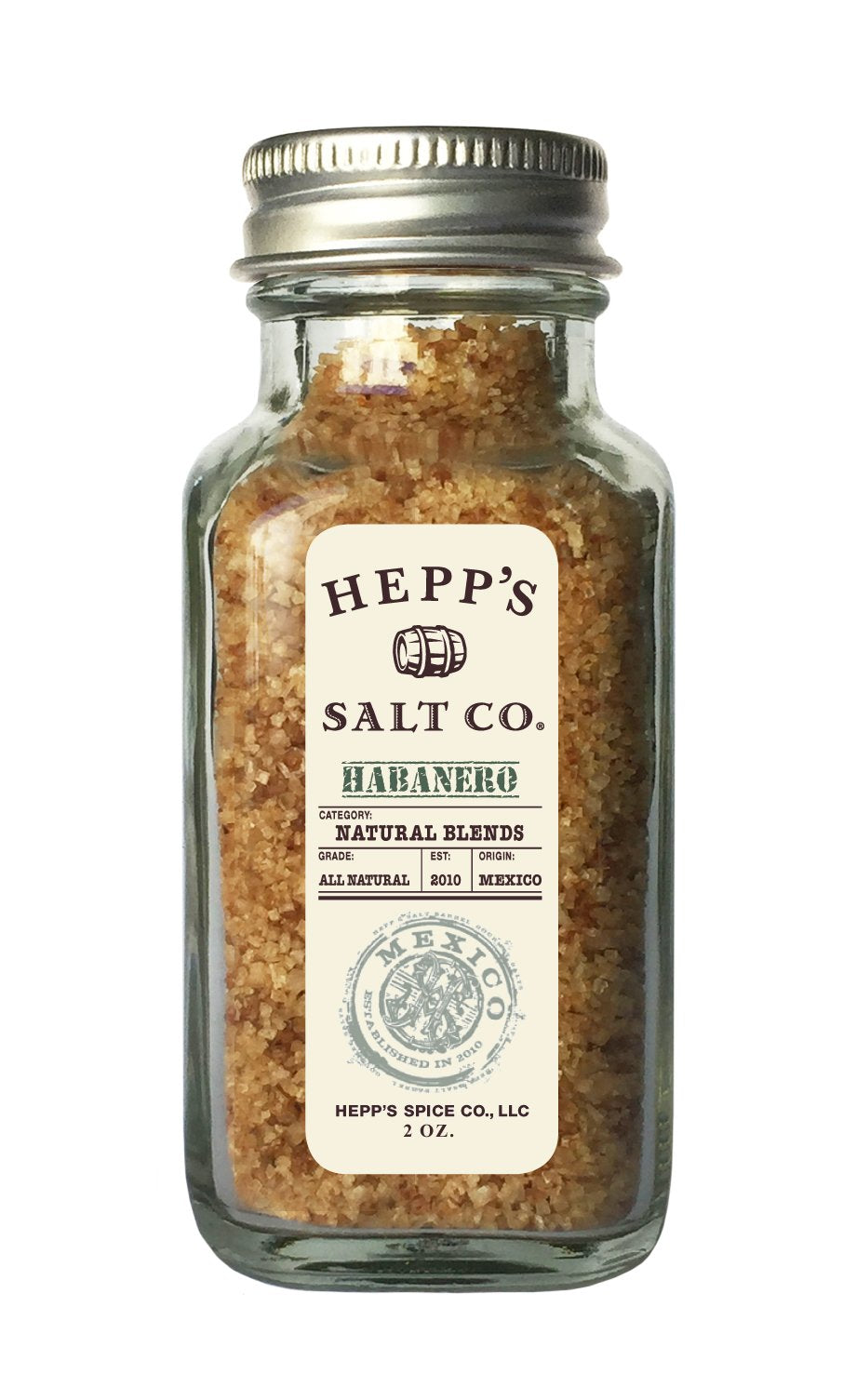 Hepps Salt Co. Habanero Sea Salt 2.OZ.