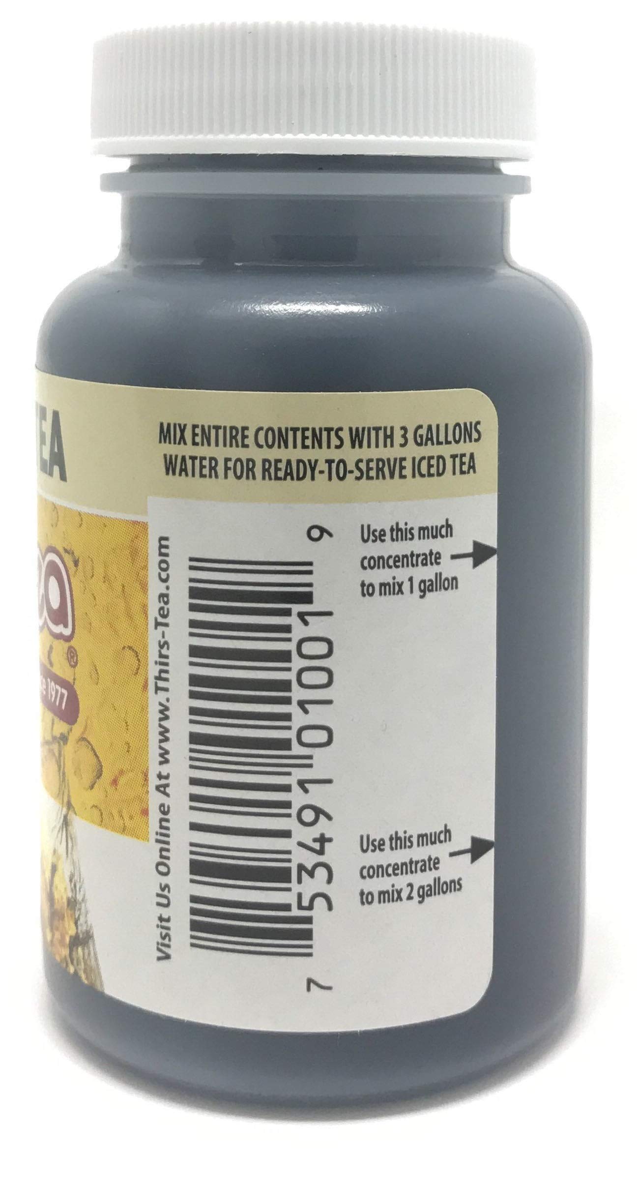 Thirs-Tea Brewed Tea - Unsweetened, Caffeine Free, 4oz Bottle, 3gal Yield