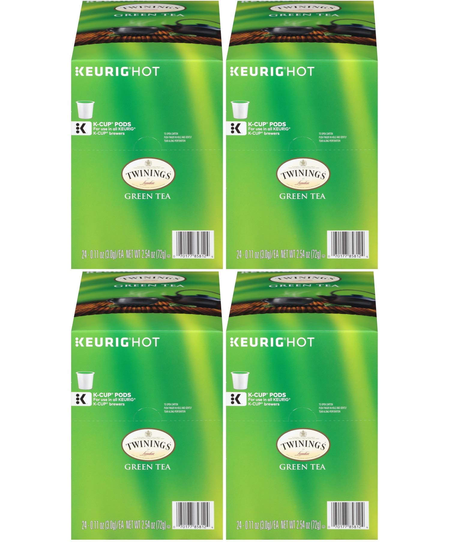 Twinings Green Tea Single Serve Keurig K-Cups, Caffeinated, Smooth Flavor, Enticing Aroma, 96 Count