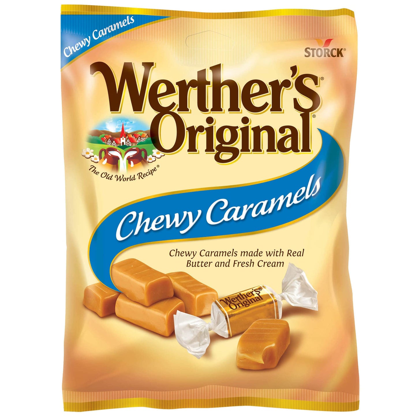 Werthers Original Chewy Caramel Candy, 5 Oz Bags (Pack of 12)