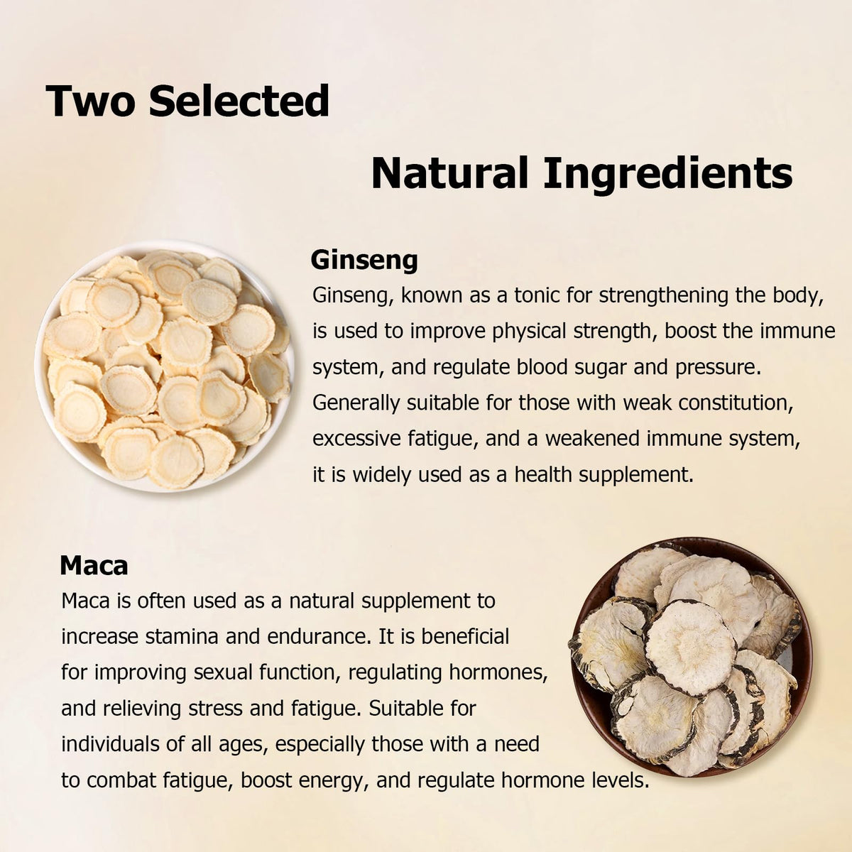 HANFANGLING Ginseng Maca Tea, Caffeine-Free Herbal Tea, 20 Tea Bags, 2.82oz