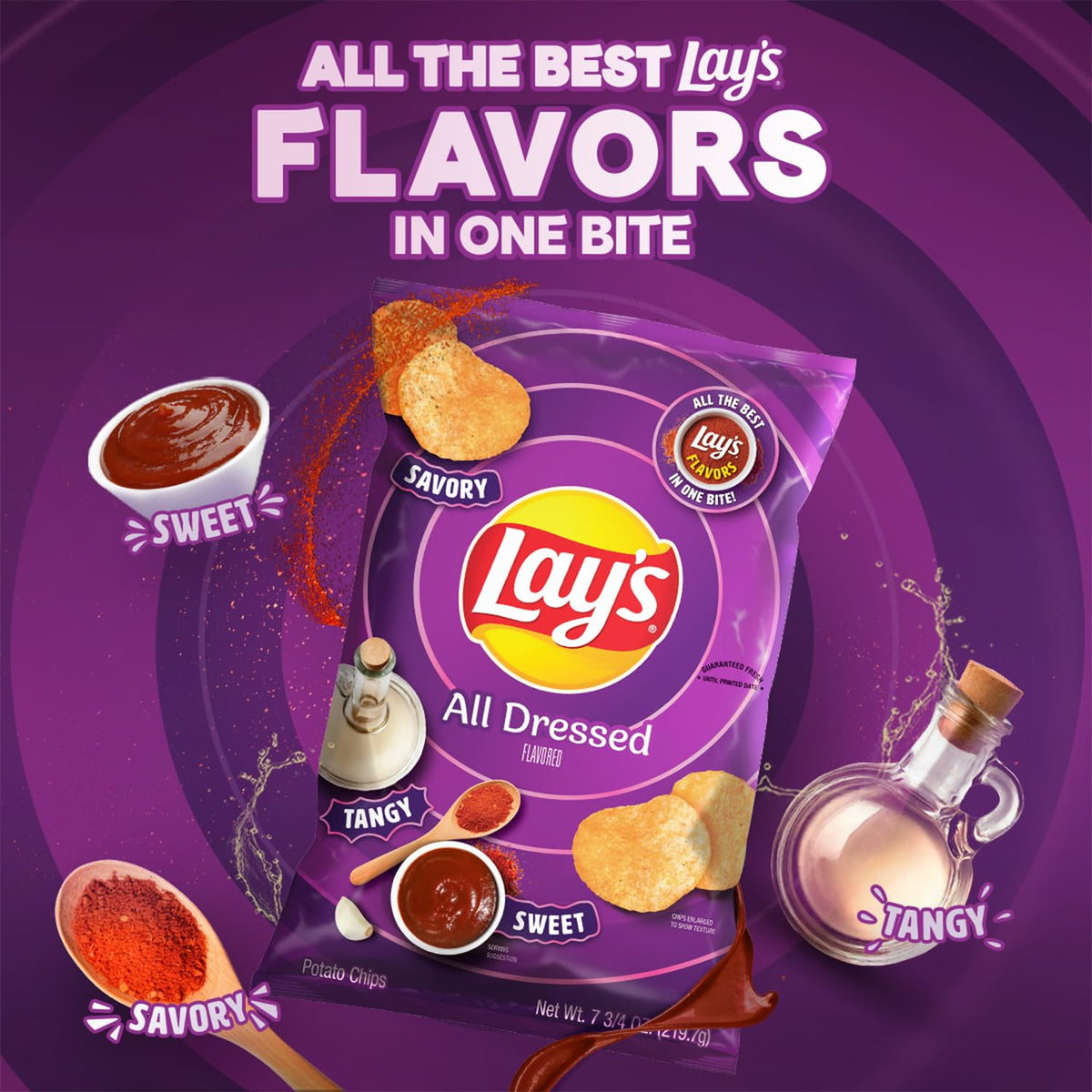 Lays Potato Chips Variety Pack, 1 oz Bags, (21 Pack) (Packaging and Formula May Vary)