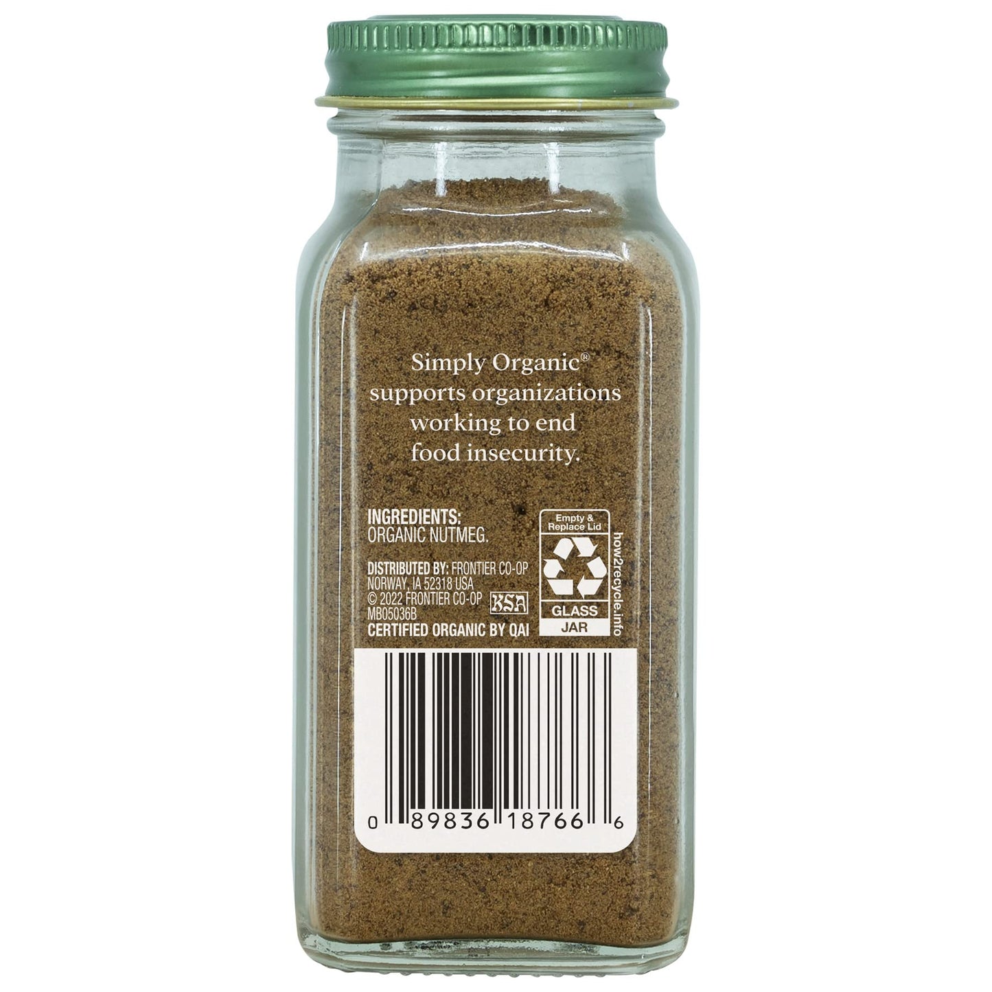 Simply Organic Ground Nutmeg, Certified Organic | 2.3 Oz | Pack Of 6 | Myristica Fragrans Houtt.