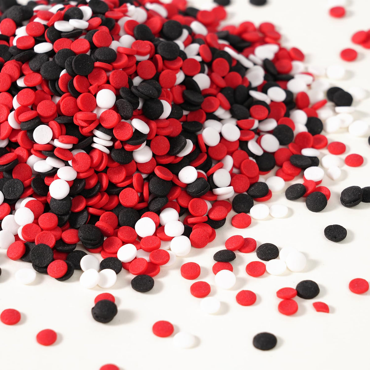 Edible Red And Black White Sprinkles  Confetti Sprinkles For Cake Decorating  Round Sprinkles For Cupcakes  Cookies  Ice Cream  And Candy(120G/4.23Oz)