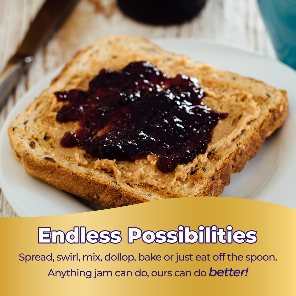 Choczero Keto Grape Jam, No Added Sugar Fruit Spread Preserves, Concord Jelly, Great Source Of Fiber, 12 Ounces (Pack Of 1)