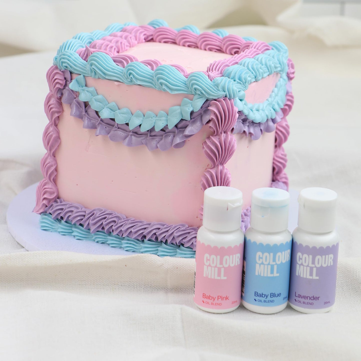 Colour Mill Pastel Pack Oil-Based Food Coloring, 20 Milliliters Each Of 6 Colors: Baby Blue, Baby Pink, Lavender, Lemon, Mint An