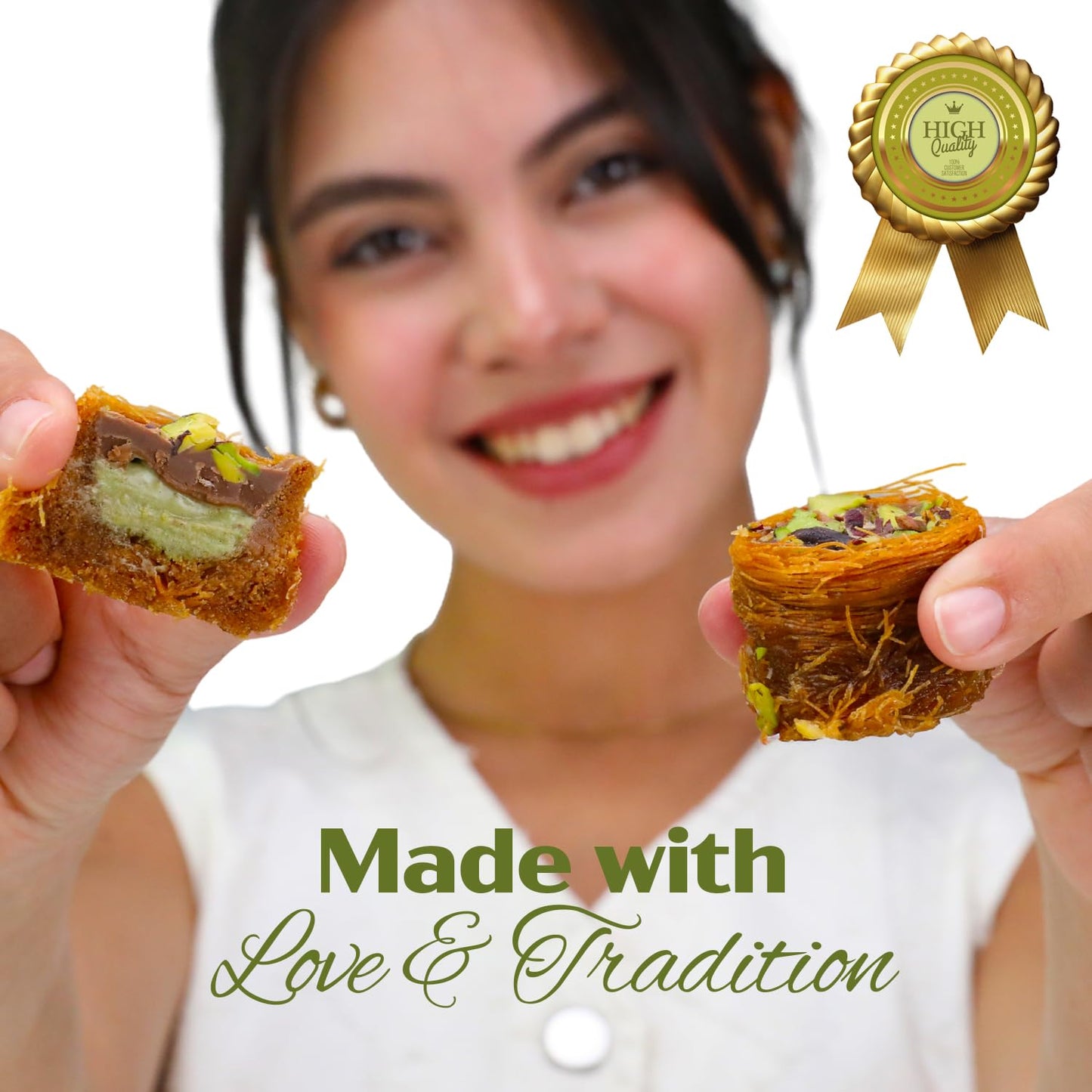 Dubai Chocolate Pistachio Baklava With Kataifi – Gourmet Baklava Gift Box | Crispy Kataifi Pastry With Pistachio & Chocolate Filling | Authentic Middle Eastern Dessert