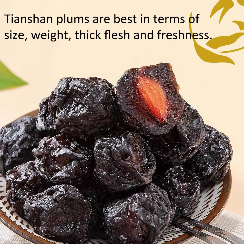 Phuumy 7.76Oz Dried Plums Dried Umeboshi Chinese Dried Plums Fruity And Full-Bodied Prunes Pitted Unsweetened