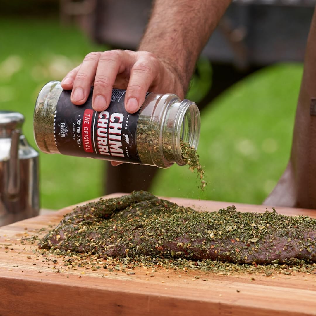 Frugoni Chimichurri Combo - Original & Spicy Sauce, Rub, Marinade - 2.5 oz (Pack of 2)