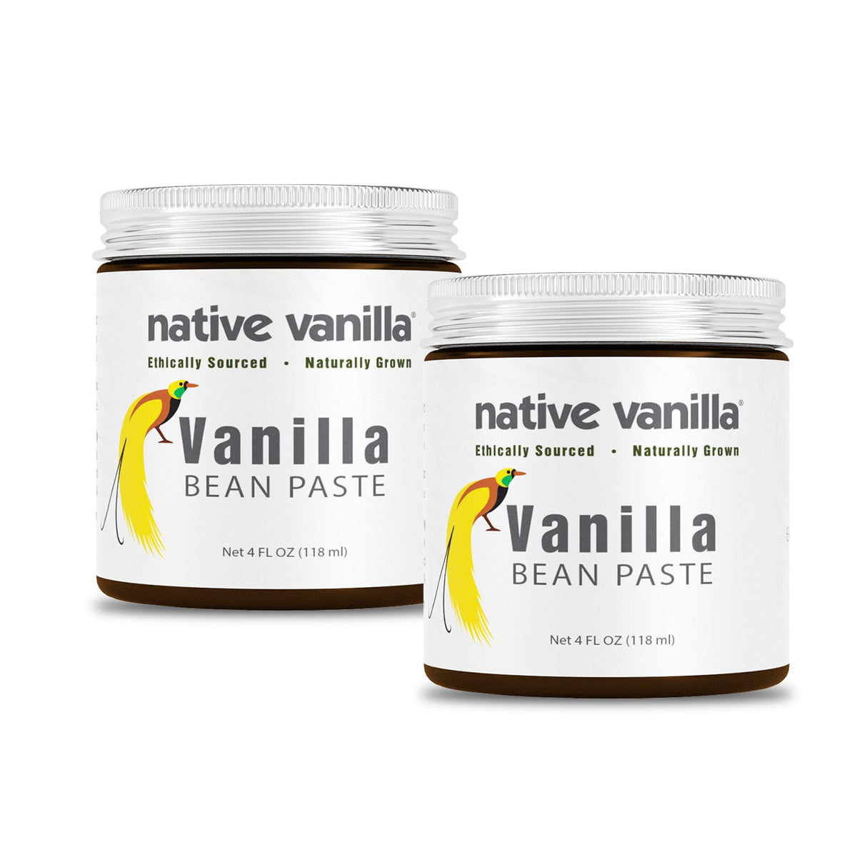 Native Vanilla Vanilla Bean Paste - All Natural, Vegan, Kosher - 4 oz (Pack of 2)