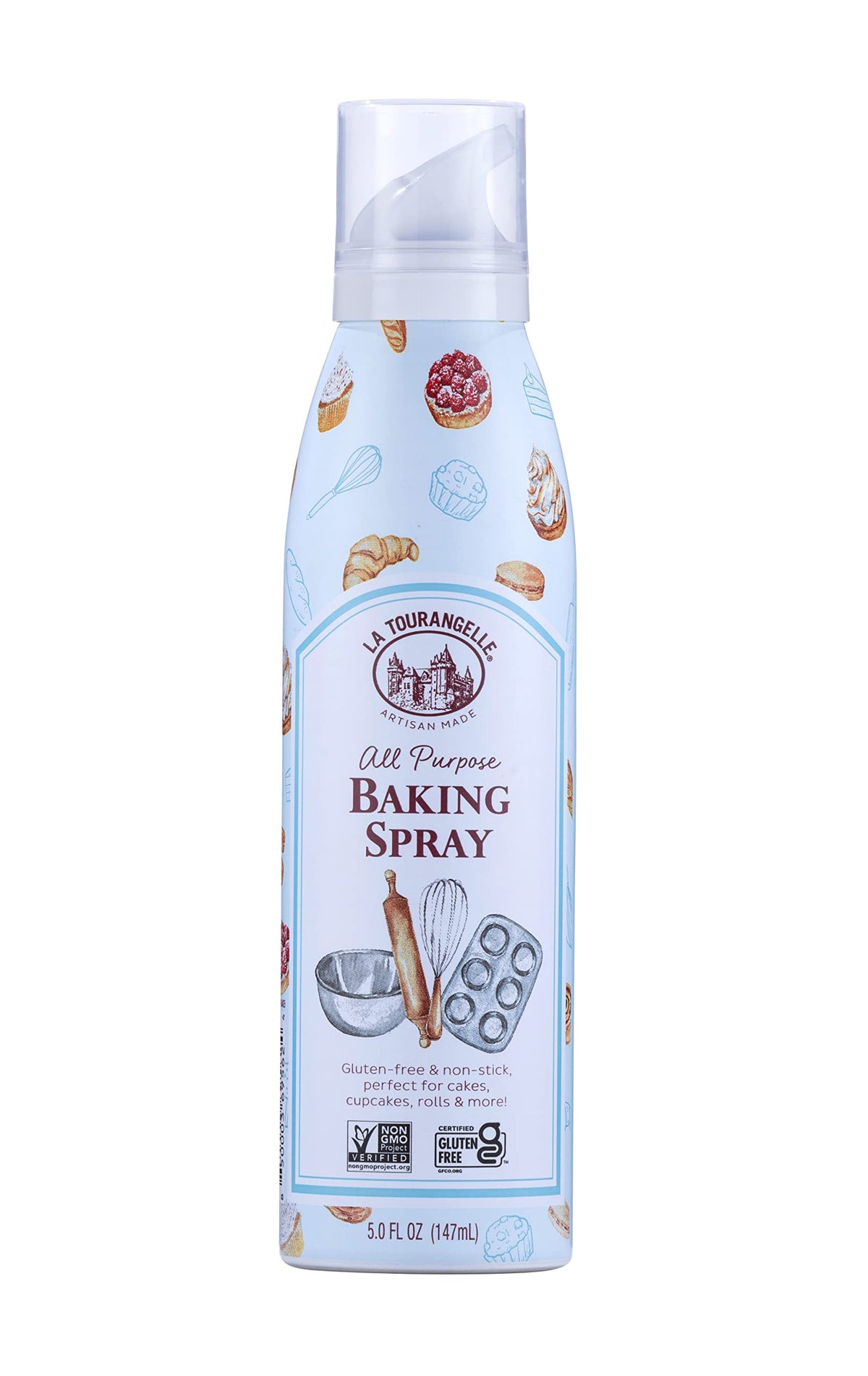 La Tourangelle, All Purpose Baking Spray, Gluten-Free, Non-Stick, Chemical Free And Propellant Free, Expeller-Pressed Cooking Sp