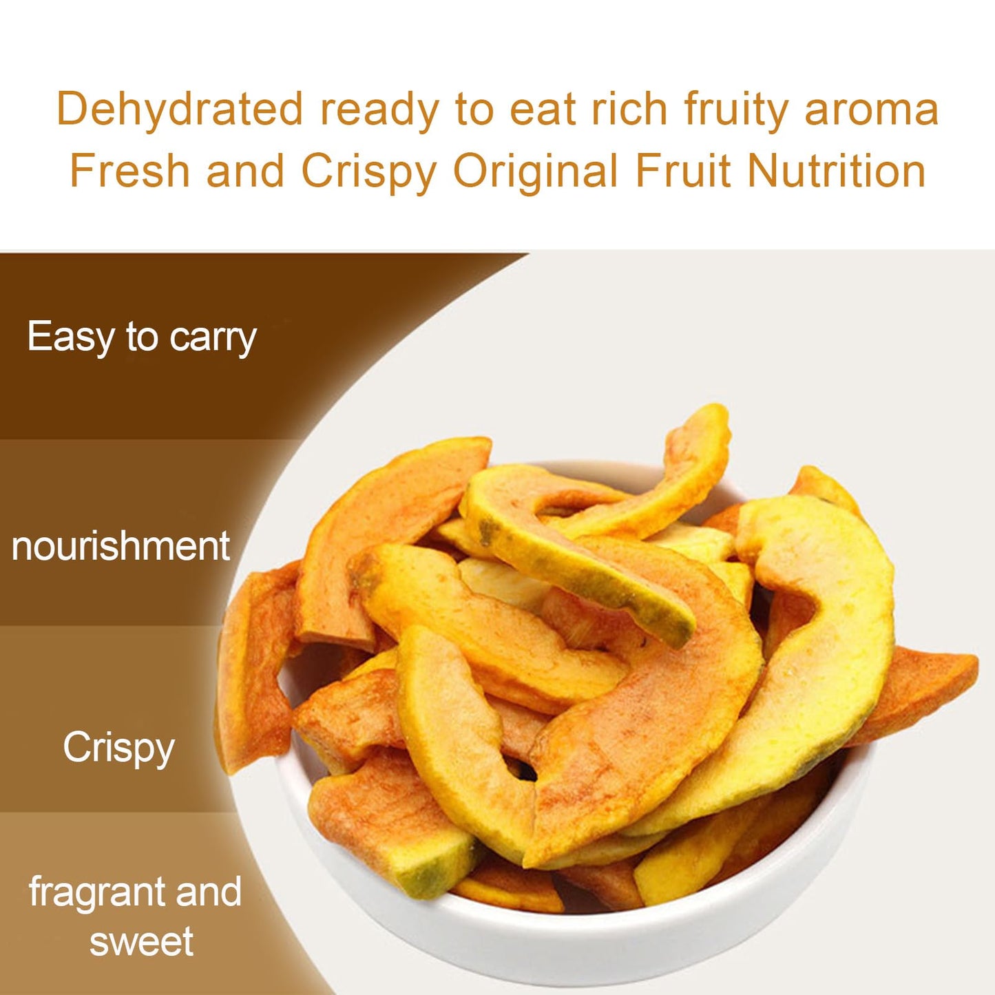 Dried Papaya 3.52Oz Fruit And Vegetable Crisp Freeze-Dried Papaya Crisp Casual Snack Dehydrated Red Heart Papaya Slice Snack 100