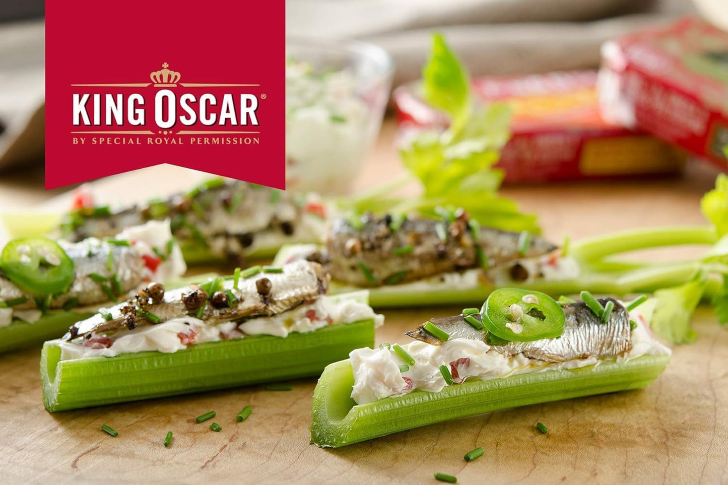 King Oscar Wild Caught Sardines in Extra Virgin Olive Oil  Hot Jalapeno Peppers  3.75 Ounce (Pack of 12)