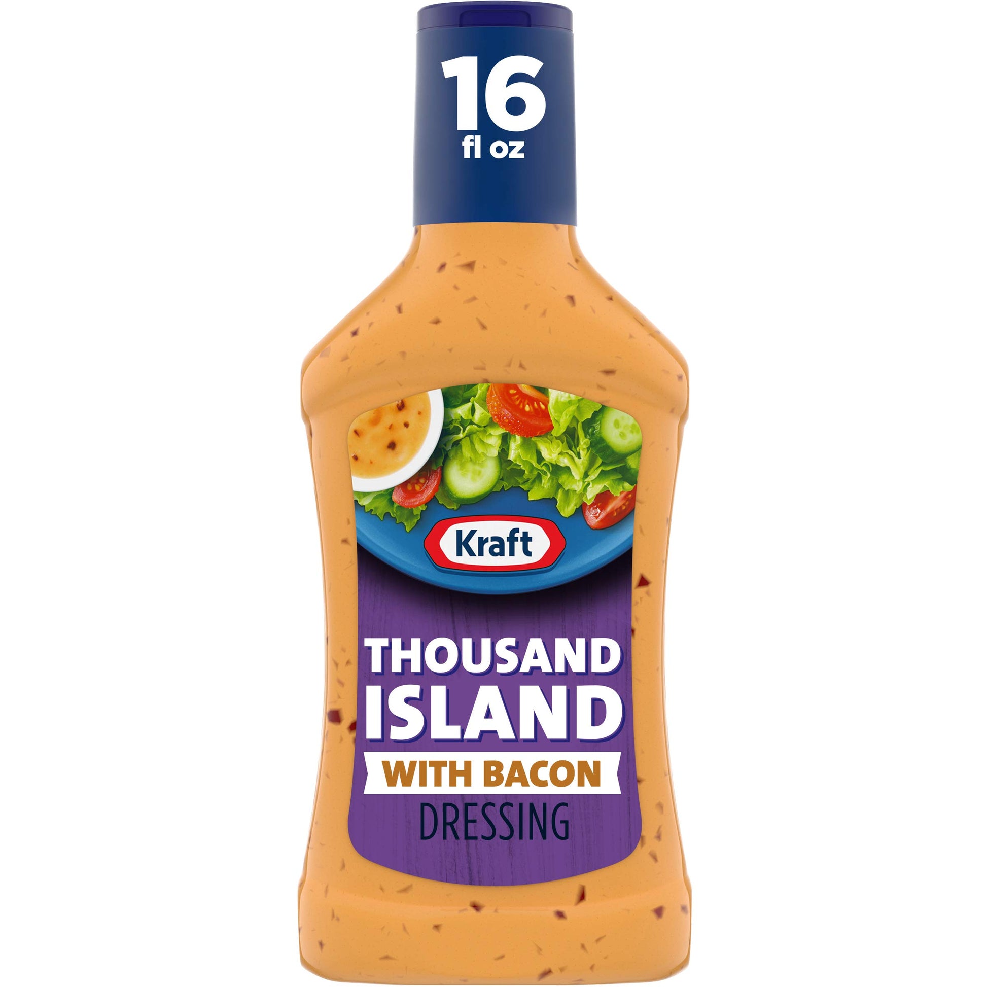 Kraft Thousand Island Salad Dressing with Bacon (16 fl oz Bottle)