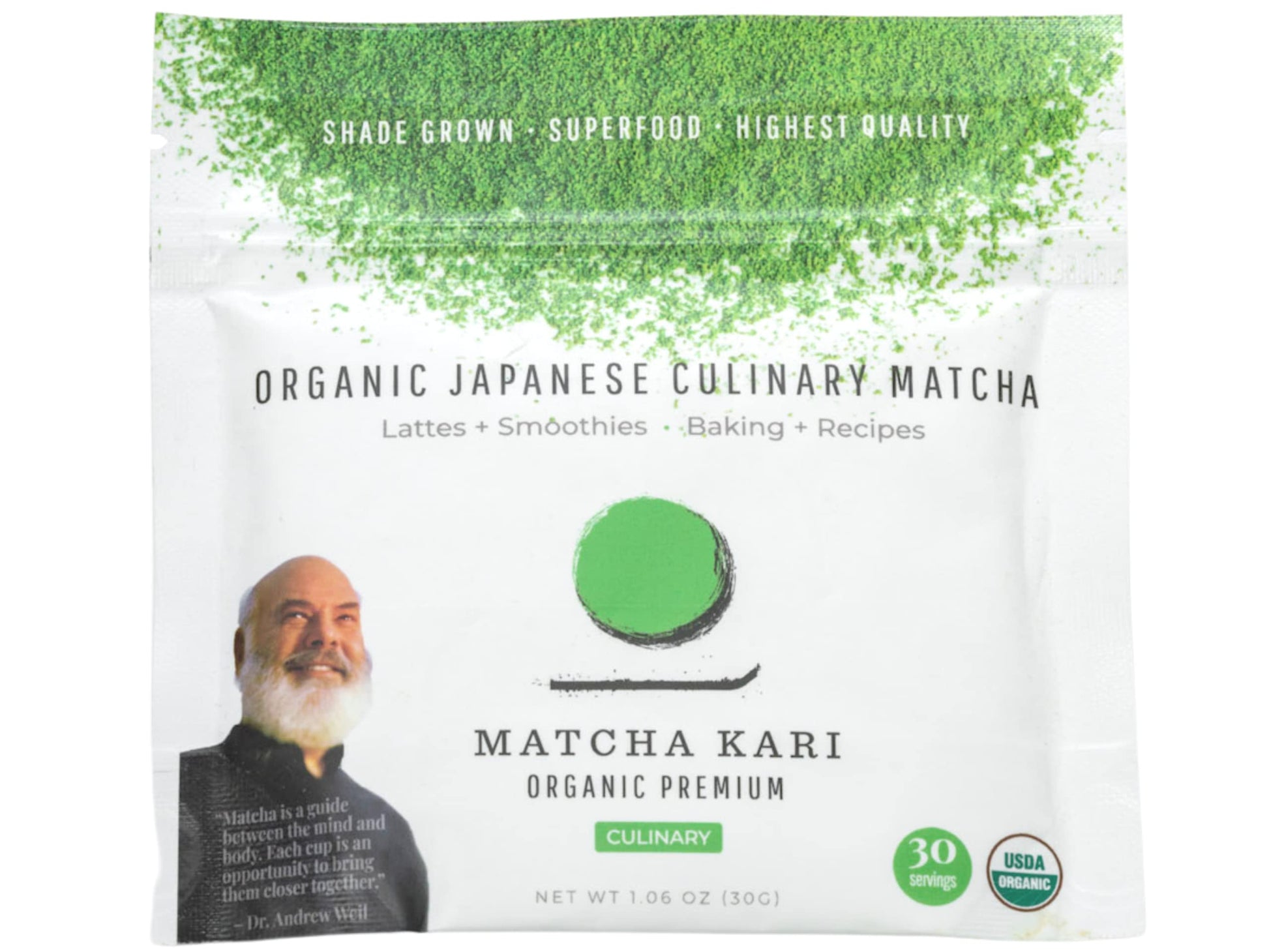 Matcha Kari Organic Matcha Green Tea Powder - 30g - Japanese Culinary Grade - Green