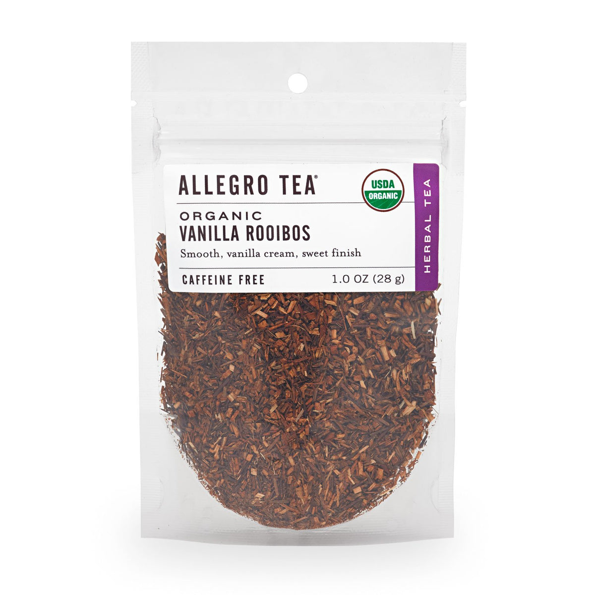 Allegro Tea, Organic Vanilla Rooibos, Loose Leaf Tea, 1 Oz