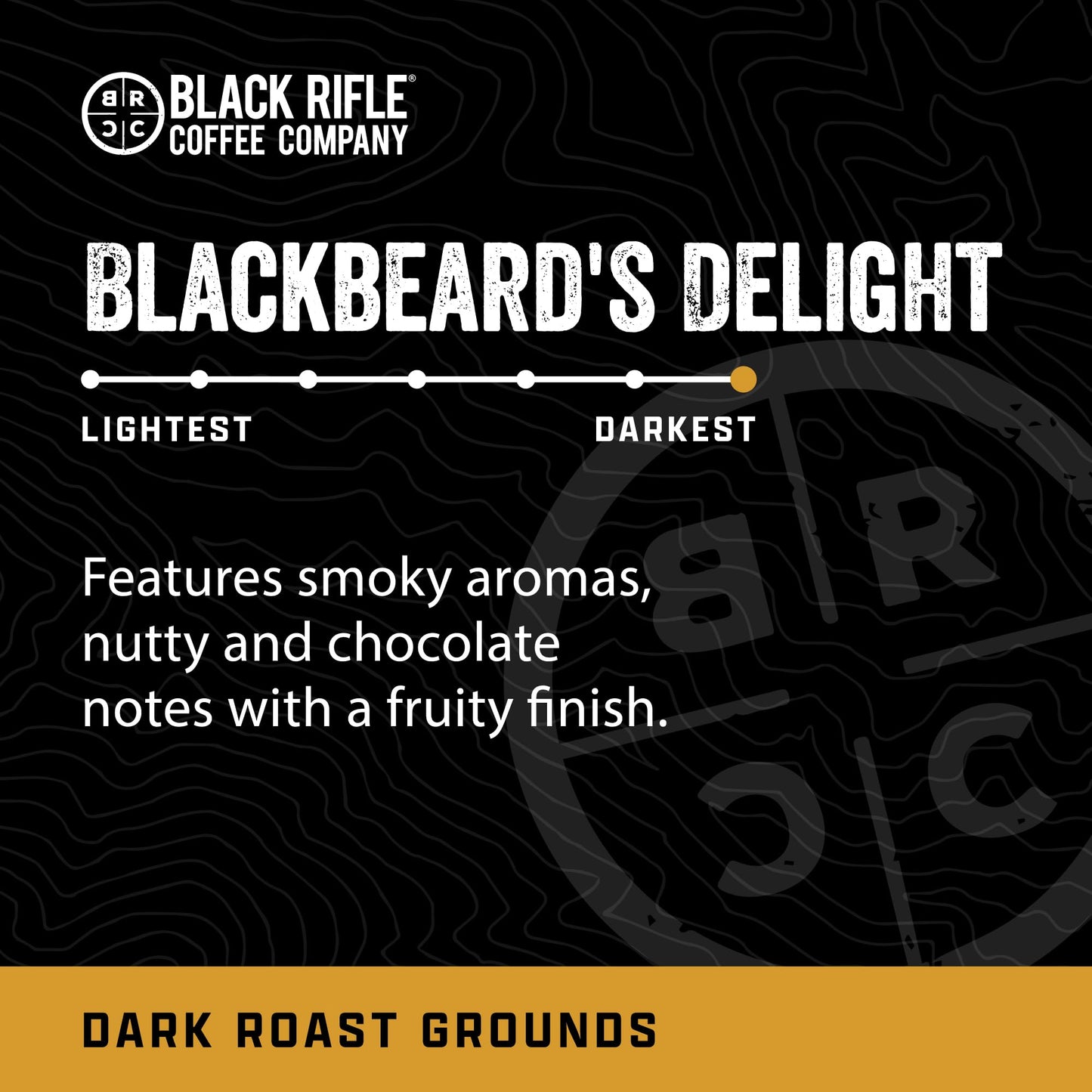 Black  Coffee Company Blackbeards Delight  12oz Bag  Ground Coffee Dark Roast - Roasted Blend Made from Arabica Beans - Colombian & Brazilian Beans - Veteran Founded & American Made