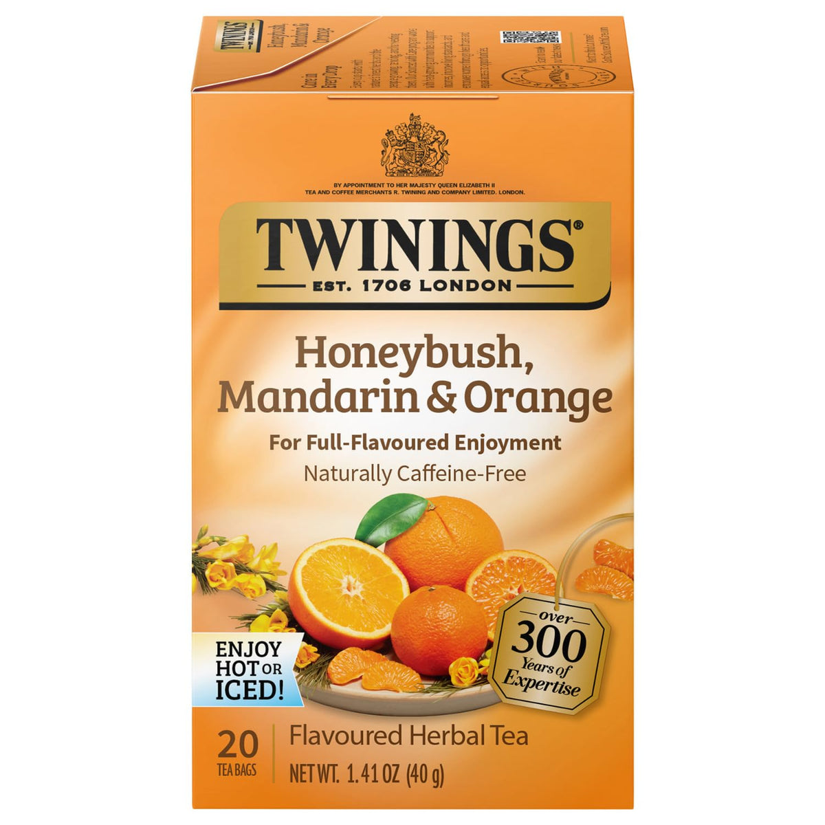 Twinings Honeybush, Mandarin & Orange Herbal Tea Bags - 20 Count, Tea