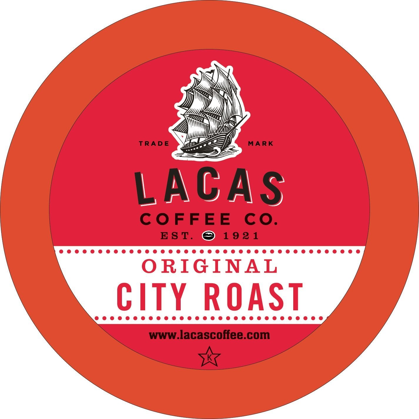 Lacas Coffee Original City Roast Single Serve Cups, Compatible with Keurig, Pack of 24