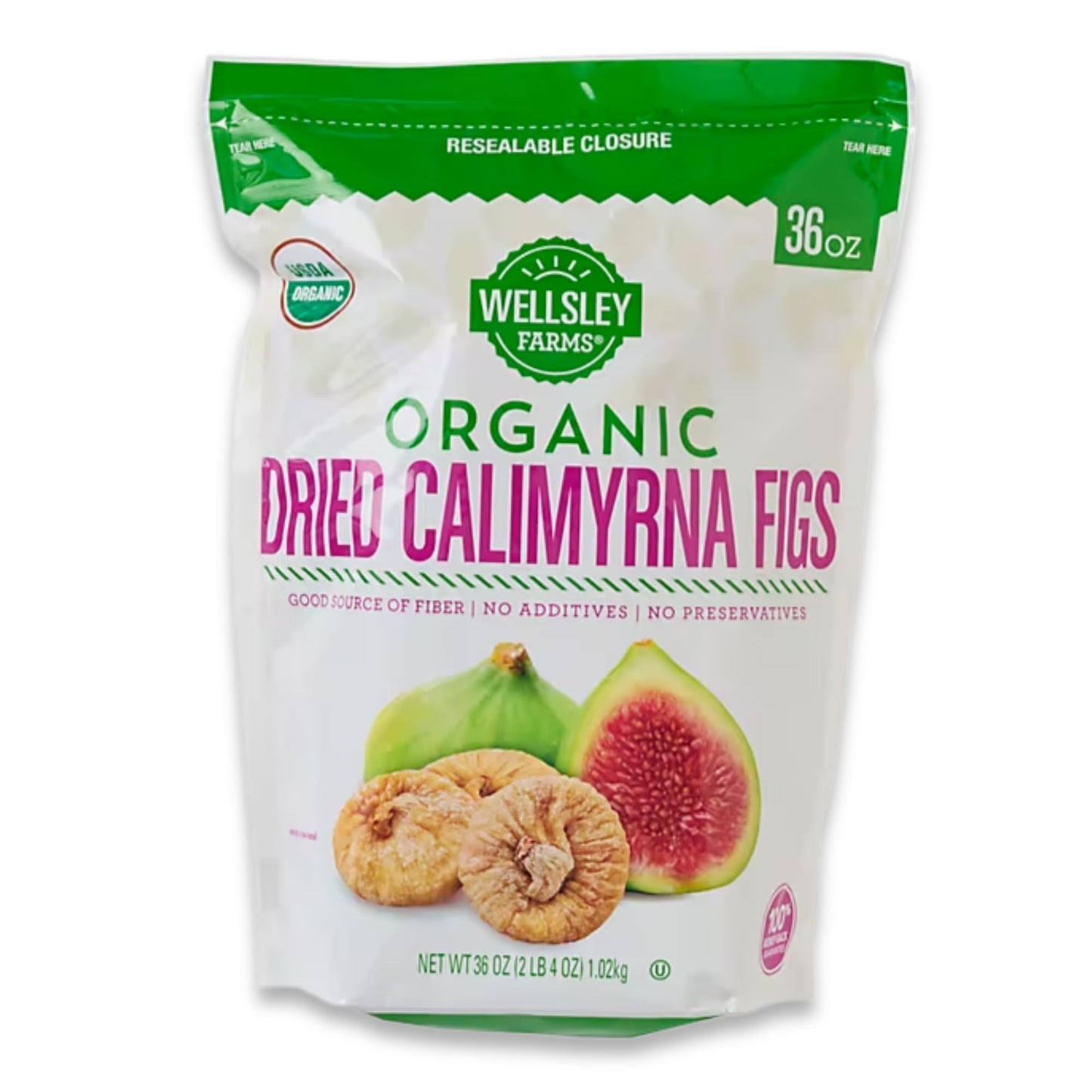 Wellsley Farms Organic Dried Calimyrna Figs, 36 Oz