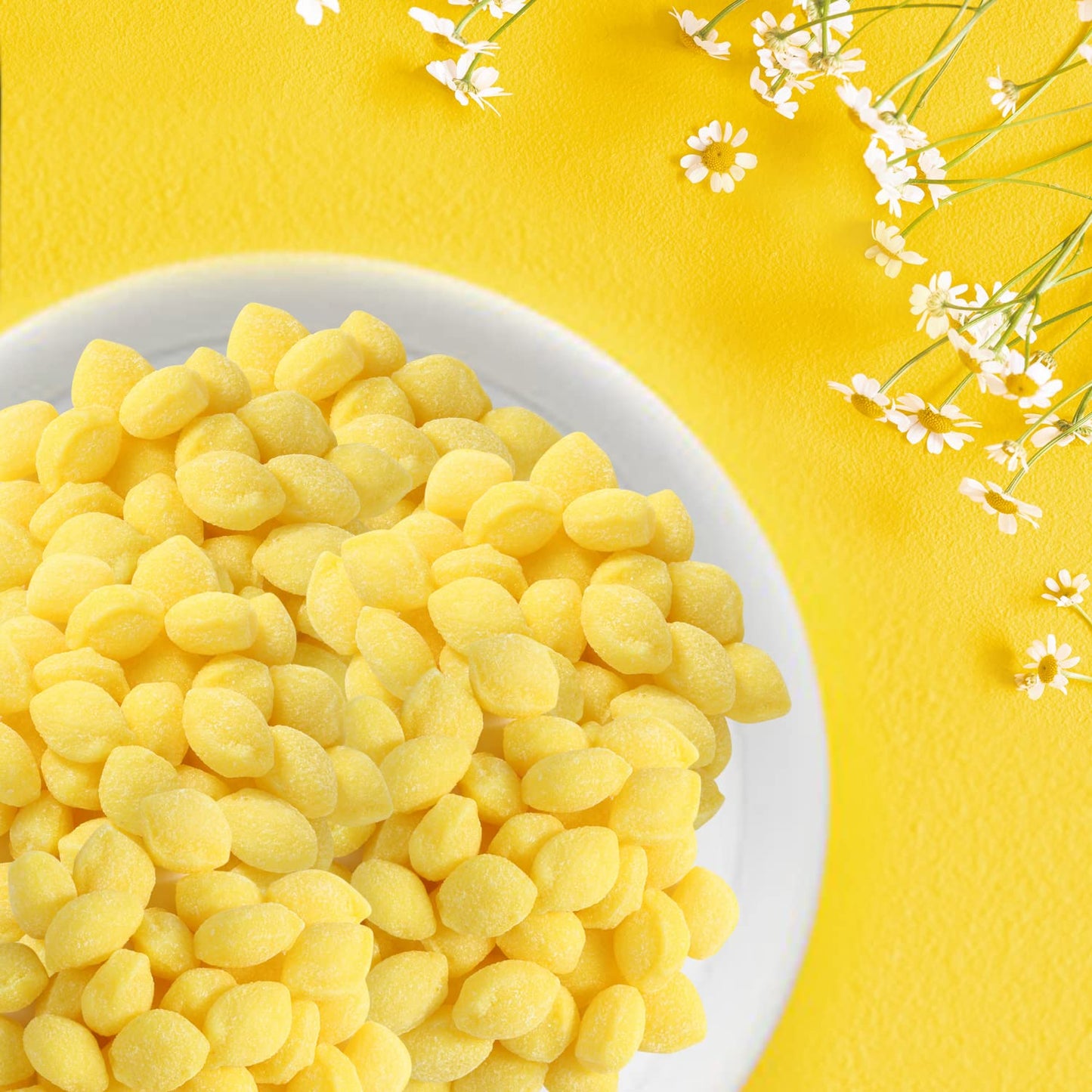 Lemon Balls Hard Candy - 3 Pounds - Yellow Candies Drop - Individually Wrapped - Baby Shower, Candy Buffet