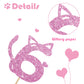 MINUET MINUTE Cat Six Cake Topper - Pink Glitter, Number 6 Birthday Decoration for Baby Girl Party Supplies