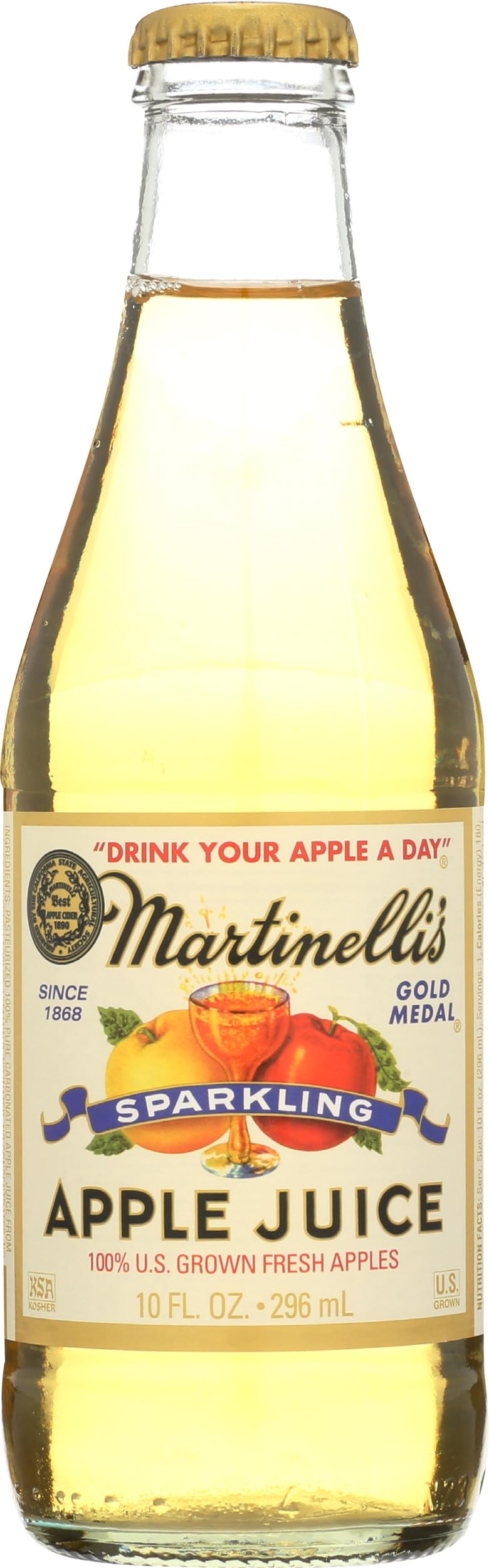 Martinellis Sparkling Apple Juice, Alcohol Free, 10 Fl Oz, Pack of 12