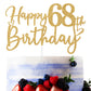 Sriburcio Gold Glitter Cake Topper - 68th Birthday Decorations, Cheers to 68 Years, Model SH--1108, Perfect for Party Supplies