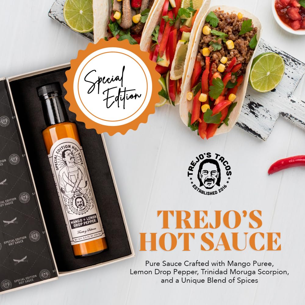 Trejo'S Hot Sauce Special Edition | Signed & Numbered | Pure Sauce Crafted Withtrinidad Moruga Scorpion & Unique Spice Blend | Z