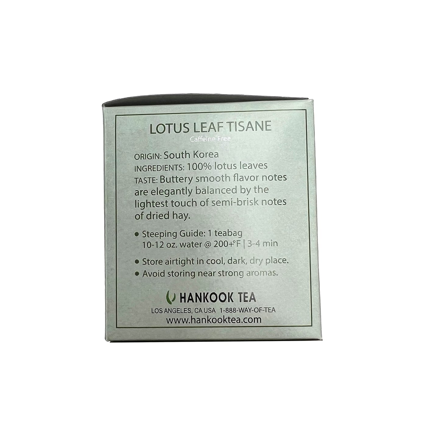 Hankook Tea Lotus Leaf Tisane, 25 Count, 27.5 G